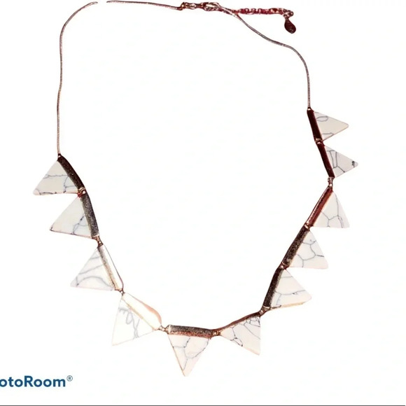 Aldo Marble gold tone spiky fashion necklace - Picture 2 of 8